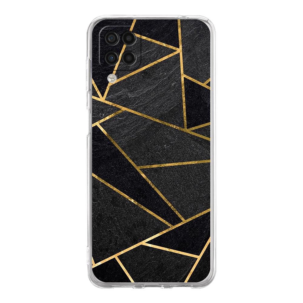 Black Gold marble tropic Phone Case For Samsung Galaxy A51 A71 A21S A12 A11 A31 A41 A03S A13 A33 A73 A53 A52 A32 5G A23 Cover