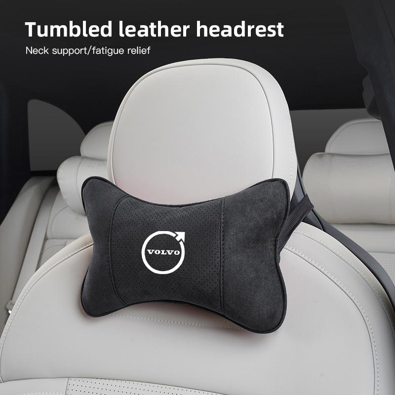 Car Seat Headrest Auto Logo Neck Spine Protect Pillow For Volvo V60 XC90 S60 C30 XC60 V50 V70 S90 XC40 S80 V90 EM90 C40 S40 S80L