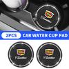 1/2Pcs Diamond-studded Car Coaster Cup Holder Anti-skid Pad for SRX Escalade CTS BLS ATS DTS XTS SLS XLR V Deville CT5
