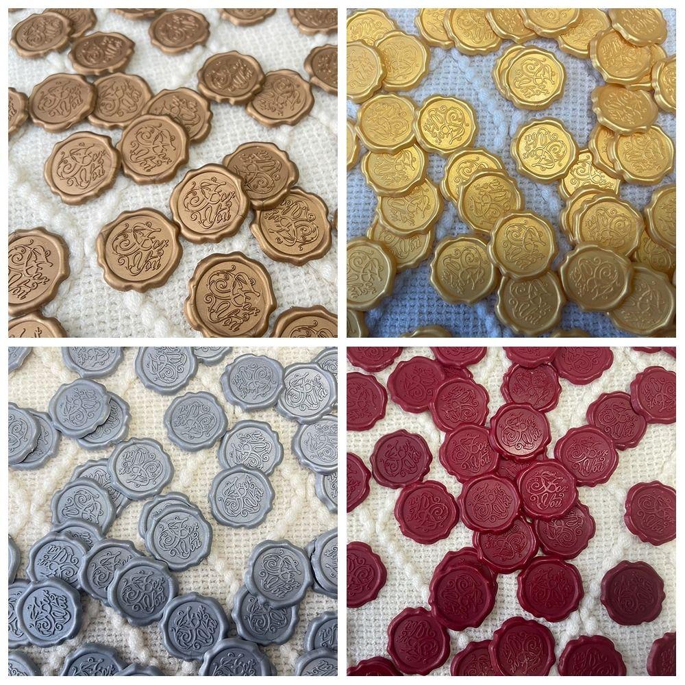 20Pcs Textured Sealing Wax Stickers Steric Wrapping Sealing Stickers  Invitation Letter