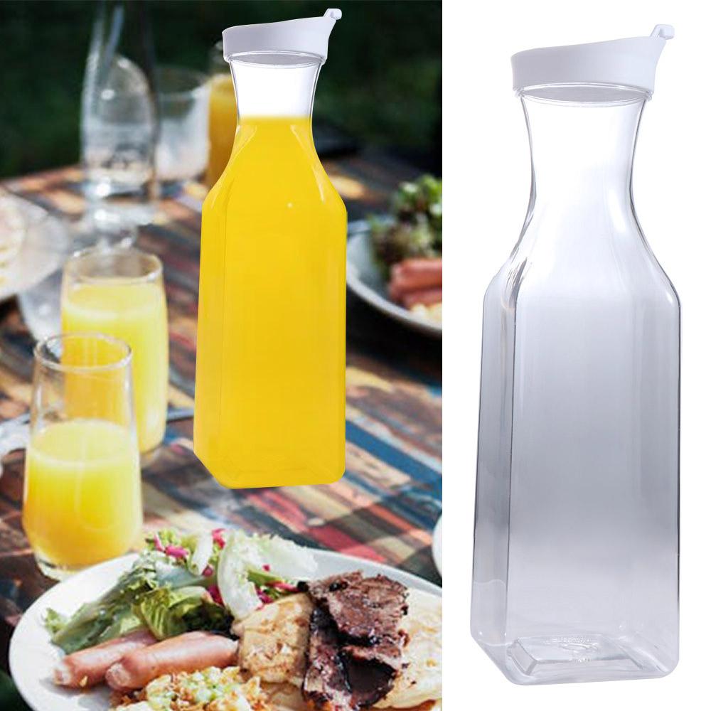 

Square Base Pitcher with Flip Lid Water Jug Drinkware Cold Kettle Iced Tea Pitcher