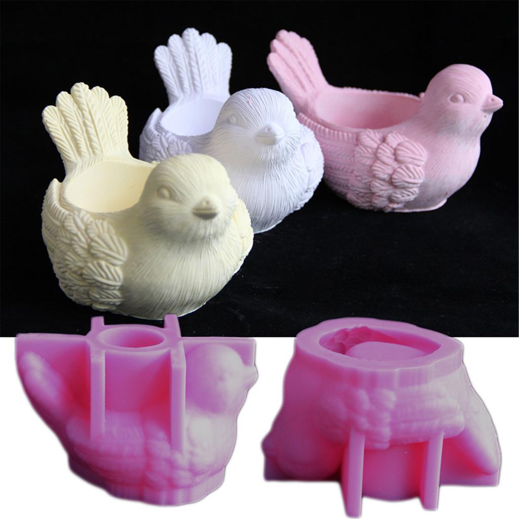 Flexible Silicone Mould For Crafting Lifelikes Bird Planters Suitable for Craft Supplies and Gardening Lovers Daily Use