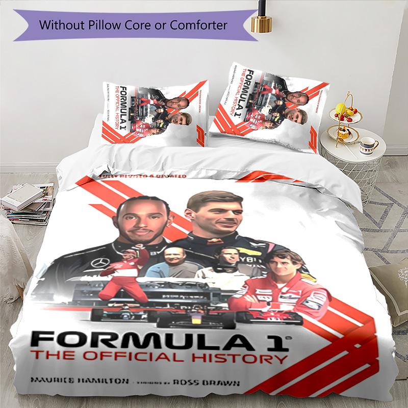 3pcs Racing Driver M-Max Verstappen Themed Duvet Cover Set, Includes 1 Duvet Cover and 2 Pillowcases,Skin-Friendly&Comfortable Fabric,Suitable Bedding