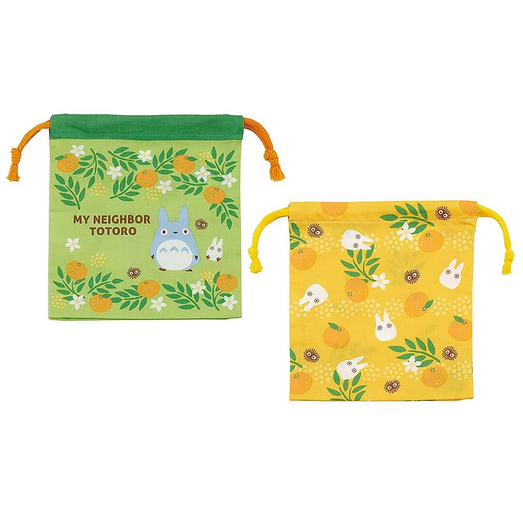 Skater KB64WN Gusseted Lunch Drawstring Set of Studio Ghibli Neighbor Design Bags, 2, "My Totoro"