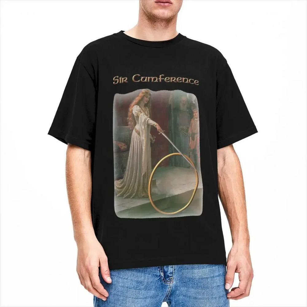 

Crazy Medieval Sir Cumference футболка для мужчин и женщин из хлопка Fantasy Knight футболки с принтом одежда XXXXXL чёрный