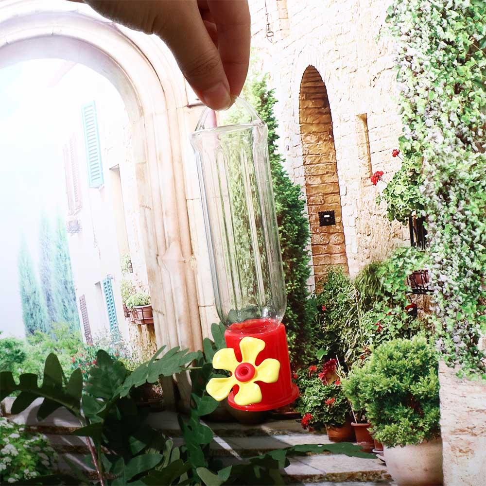 Bird Feeding Bottle Plastic Hummingbird Feeders Removable Transparent Hanging Bird Feeders Leak-proof with Hanging Wires Yard