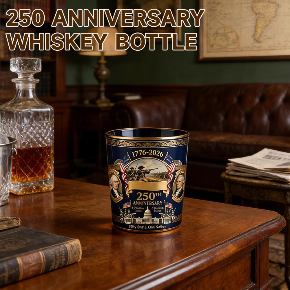 USA 250th Anniversary Whiskey Bottle Personal Reserve Decanter 1776-2026 Patriotic Gift For Bourbon Wine July 4th Decor