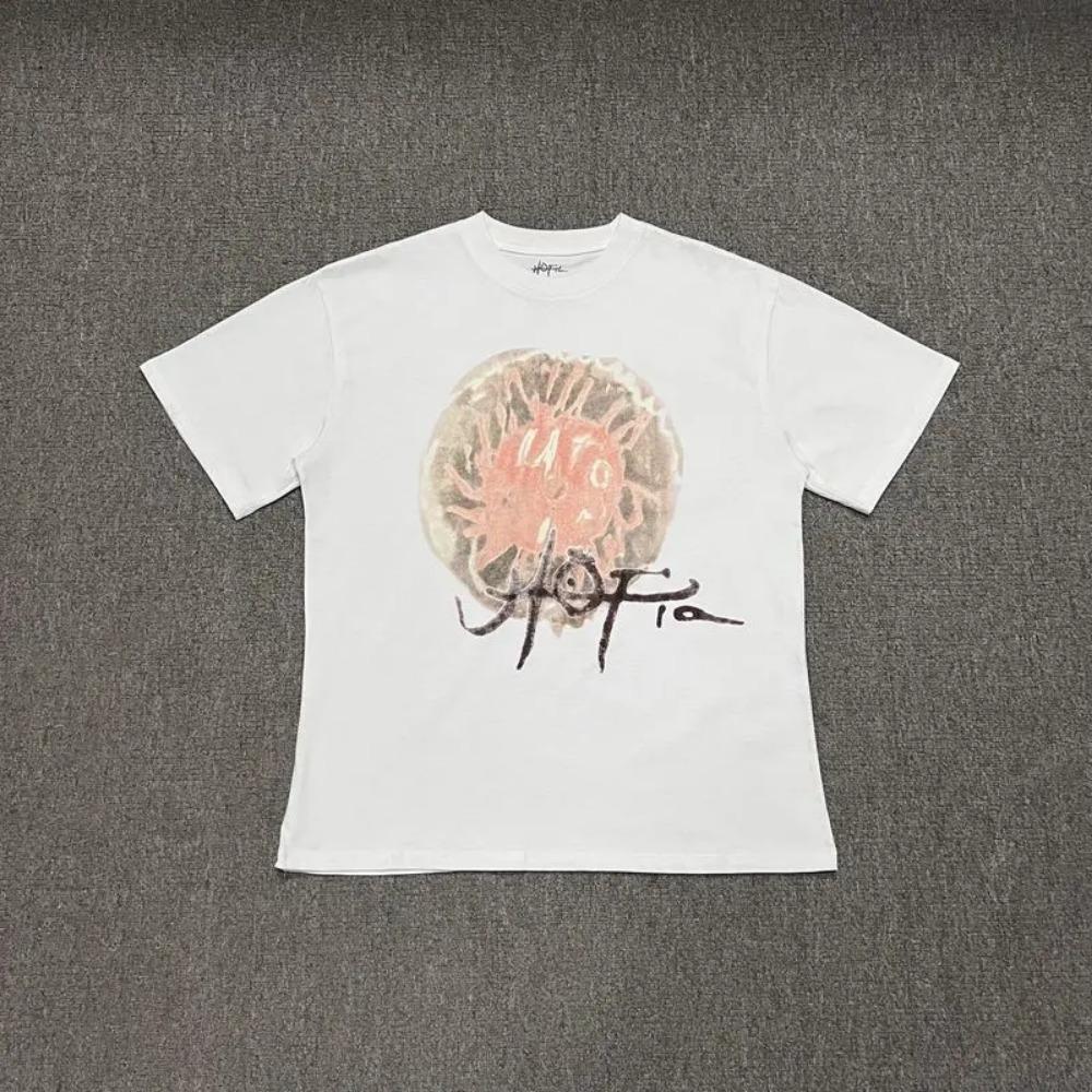 GLYDE Cactus Utopia Joint Album Printed Short Sleeve Summer Casual Round Neck Y2k Men Clothed Oversized T-shirt