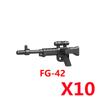 Militärwaffen MOC Bausteine Figuren Soldat US Sowjetischer Gewehr Mini-Kanone Raketenwerfer MG42 RPG Kugel Spielzeug Geschenk K022