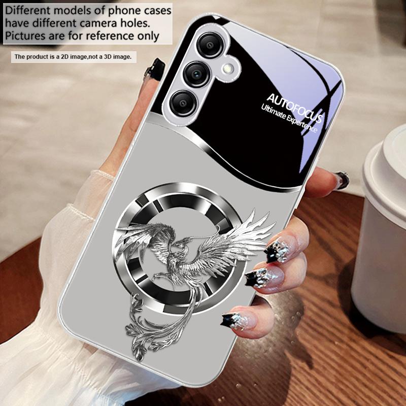 Handsome Pink Phoenix For Samsung A73 72 71 A70 56 55 54 A53 52 51 A50 42 A35 A34 33 32 31 26 25 24 23 22 30 glass phone case