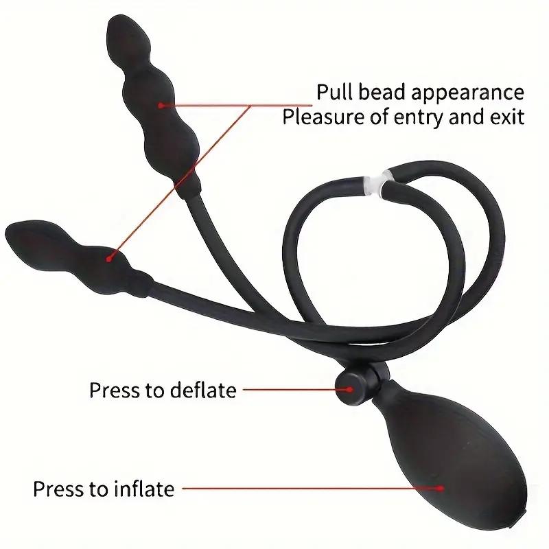 BDSM Aufblasbarer Analplug Butt Plug Anal Dilatator Anus Extender Sexspielzeug G-Punkt Stimulator Prostata Massager Sexspielzeug für Erwachsene