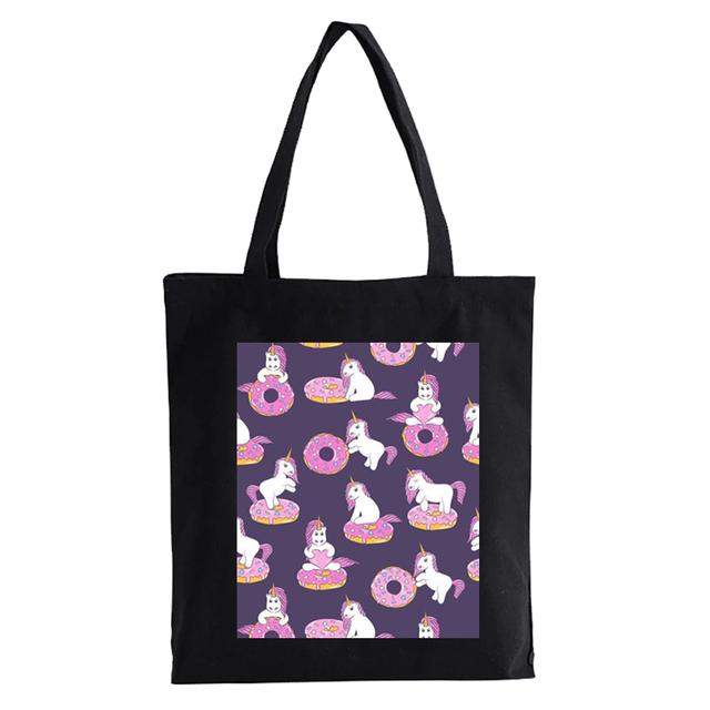Dabbing Unicorn Panda anime Nákupní taška Dospívající studenti opakovaně použitelná plátěná taška taška na kabelku Dámská taška přes rameno Bolsas