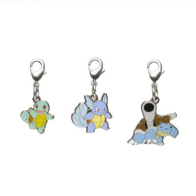 Center Original National Encyclopedia Metal Charm 007 008 009 Pokémon