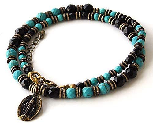 

Natural stone necklace necklace turquoise Maria pe1850 men s [turquoise]