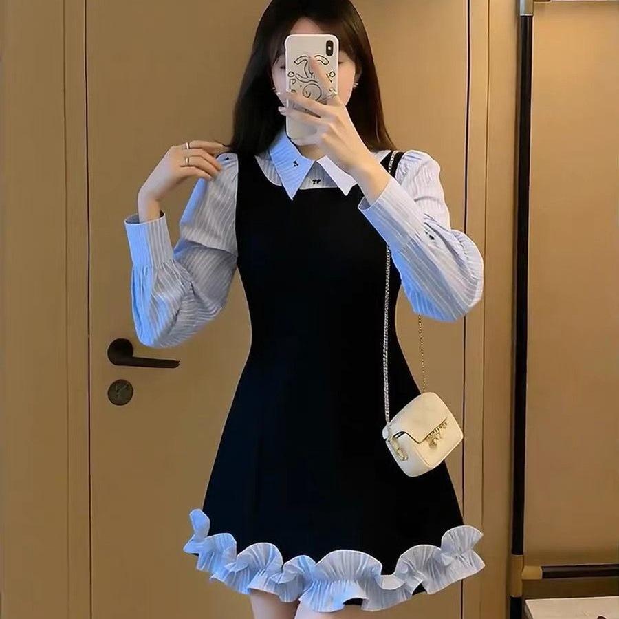 

Korean Academy Style Fake Two-Piece Women s Dress - Autumn 2026 High-End Short Skirt Bestseller Default Option