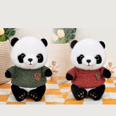 Simulated Dressing Giant Panda Doll Plush Toys Sichuan Travel Souvenirs Dolls 8 Inch Machine Grab Dolls