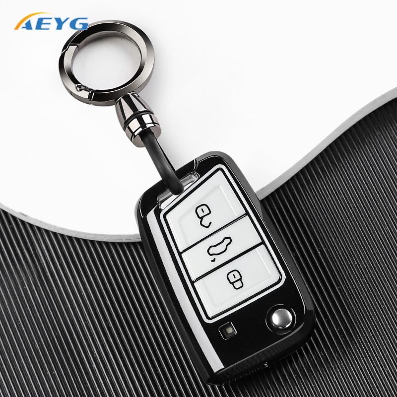 Tpu Car Smart Key Cover Case For Vw Volkswagen Golf 7 Alltrack Mk7 Tiguan Seat Ateca Leon Fr 2 Ibiza Skoda Octavia 3/4 Buttons