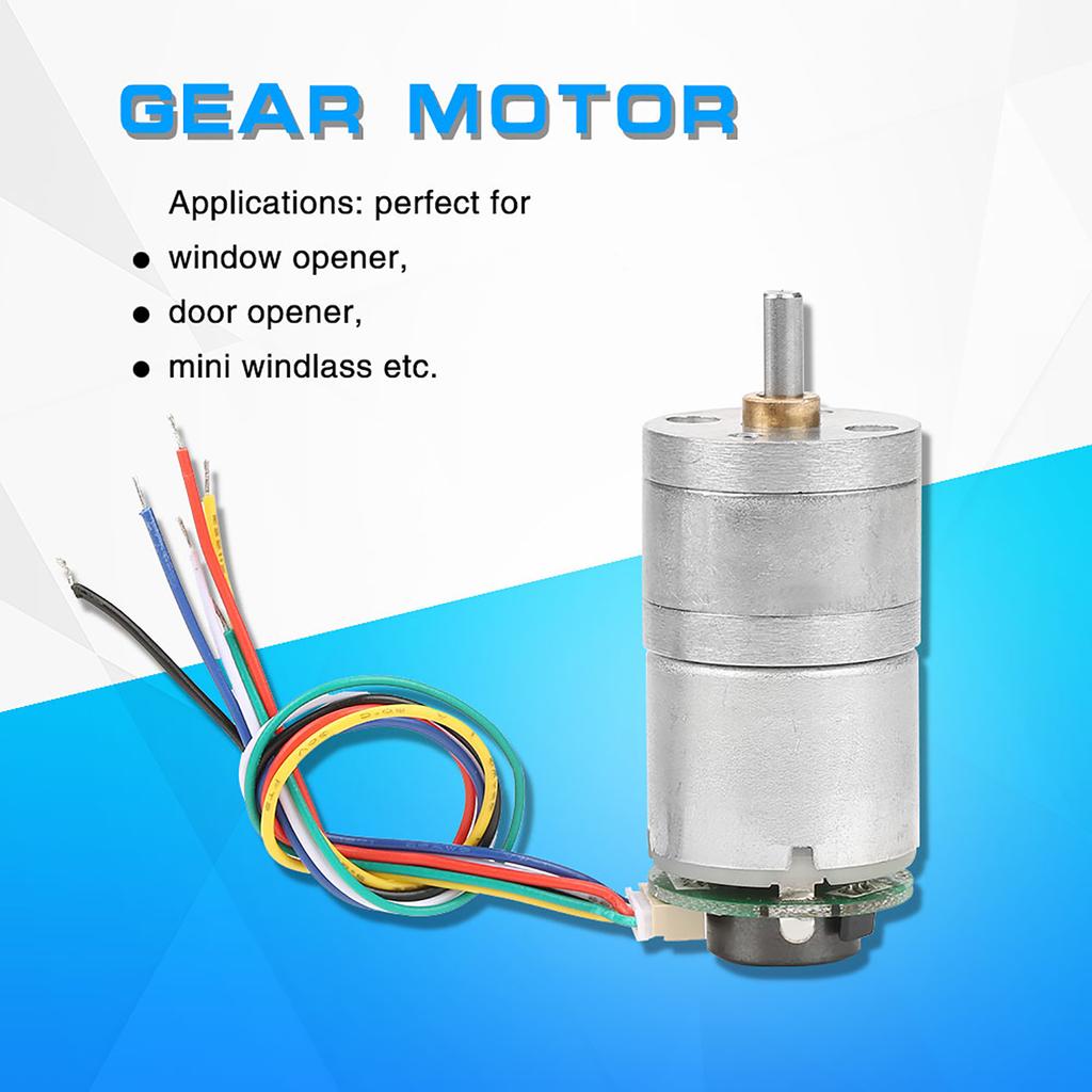 GM25 310 DC Encoder Gear Motor Metal Speed Reduction Motor (DC12V 30RMP)