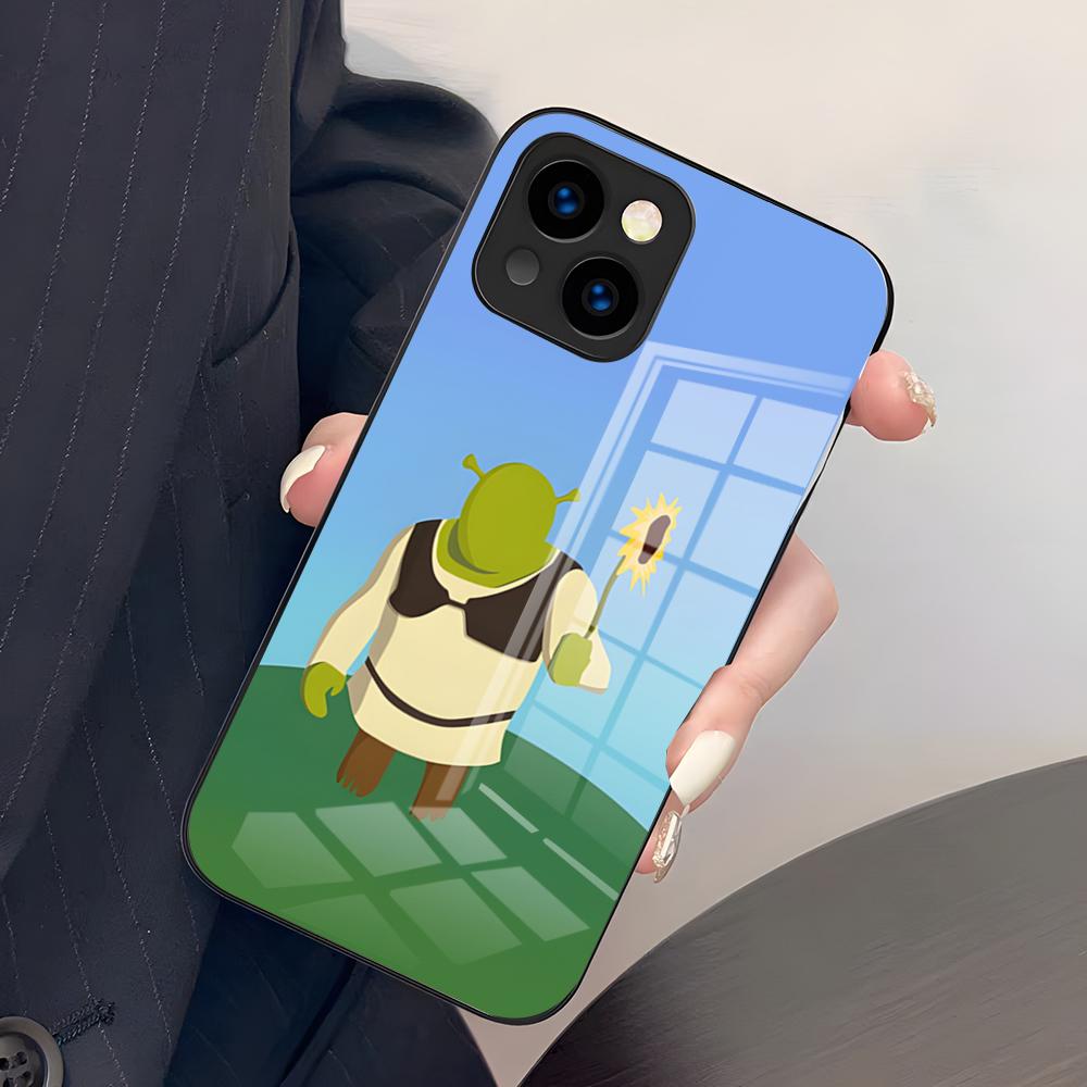Shrek Phone Case For IPhone 17 Pro Max 15 Pro 16 14 Plus 12 13 Mini 11 Pro Shockproof Glass Cover iPhone15