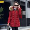 Wool Collar Hooded Winter Jacket Parkas Women's Jacket Thick Warm Cotton Cushion Down Coat Parka Coat Winter Long