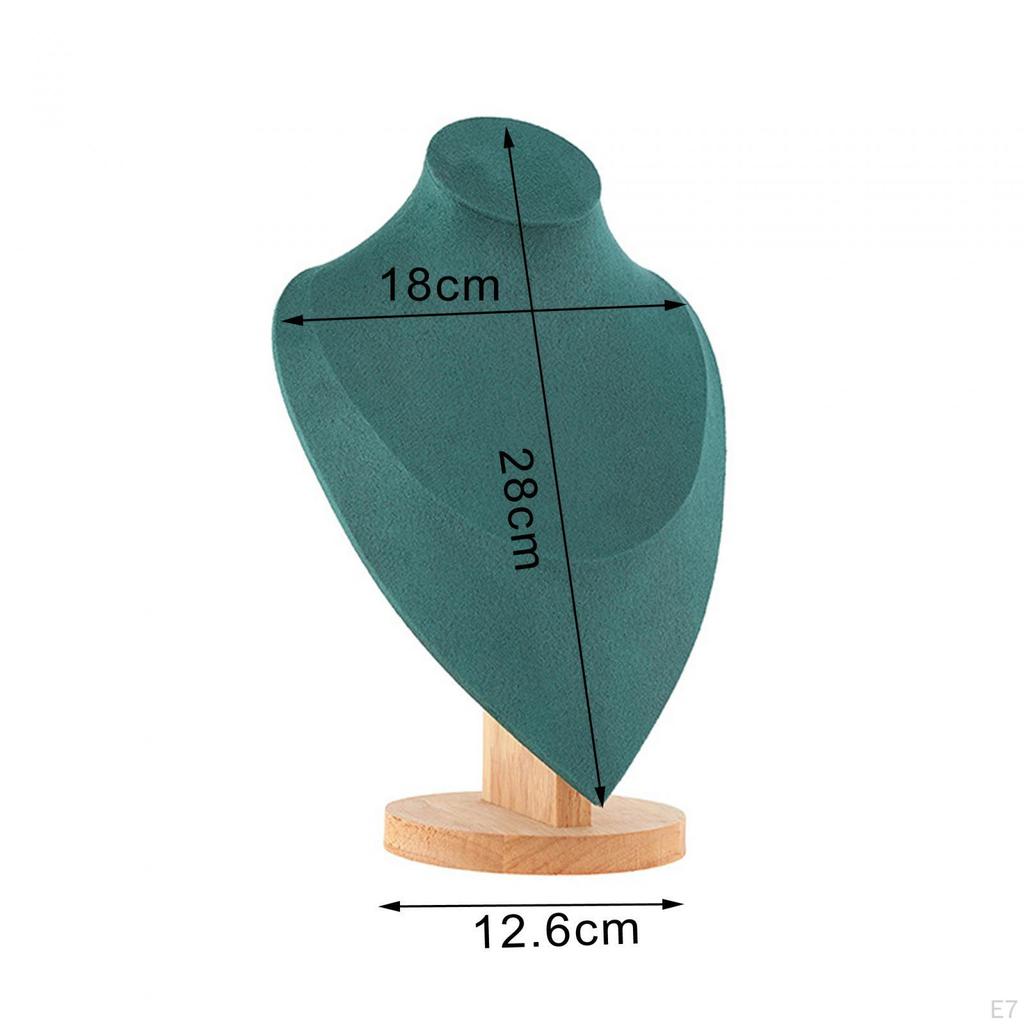 Jewelry Display Mannequin Bust Chain Stand Stable with Base Model Pendant Holder for Show