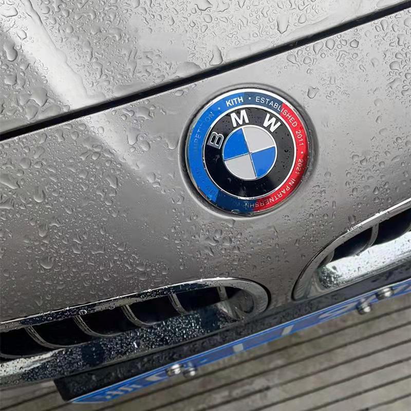 OSTB7 3d 82mm 74mm Car Front Hood Badge Bonnet Logo Rear Trunk Emblem For BMW E46 E39 E90 E36 E60 E30 E87 M2 M3 M4 M5 50th Anniversary
