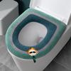 Home Thickened Toilet Seat Pad Four Seasons Universal Winter WC Seat Cover with Handle Washable Cartoon Toilet Mats Rim Cushion