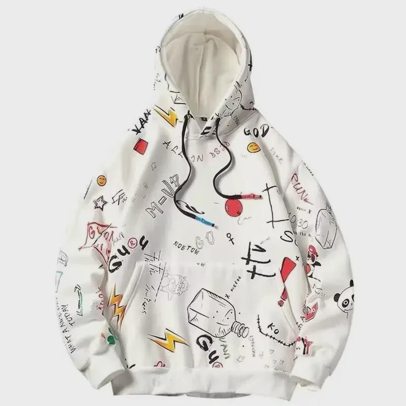 Men's Korean Style Trendy Hoodie - Spring & Autumn Loose Fit Pullover with Long Sleeves for Students