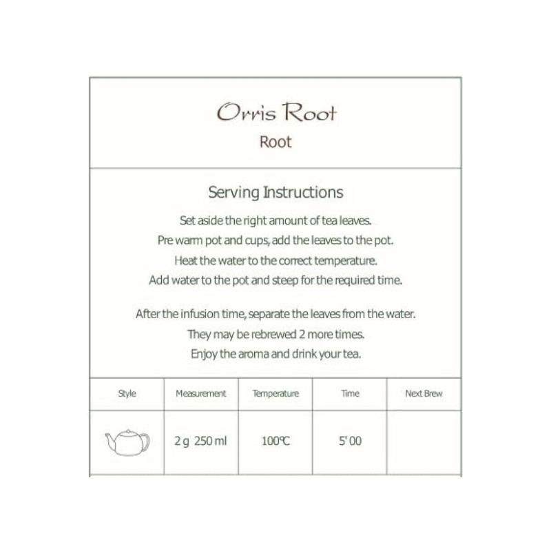 Korzeń Irysa Korzeń Irysa - Suszona Herbata Ziołowa Korzeń Irysa Herbata Suszony Korzeń Irysa 50g