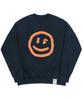 GRAVER [Unisex] Big Dot Smile Spray Sweatshirt_Navy
