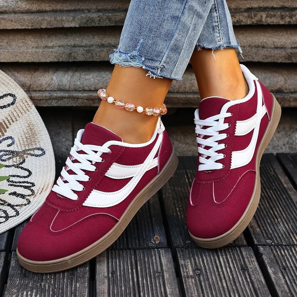Fashion Women's Retro Casual Flat Bottom Round Toe Sports Shoes Spring Autumn New Style Versatile Fashionable Shoes 35-43
