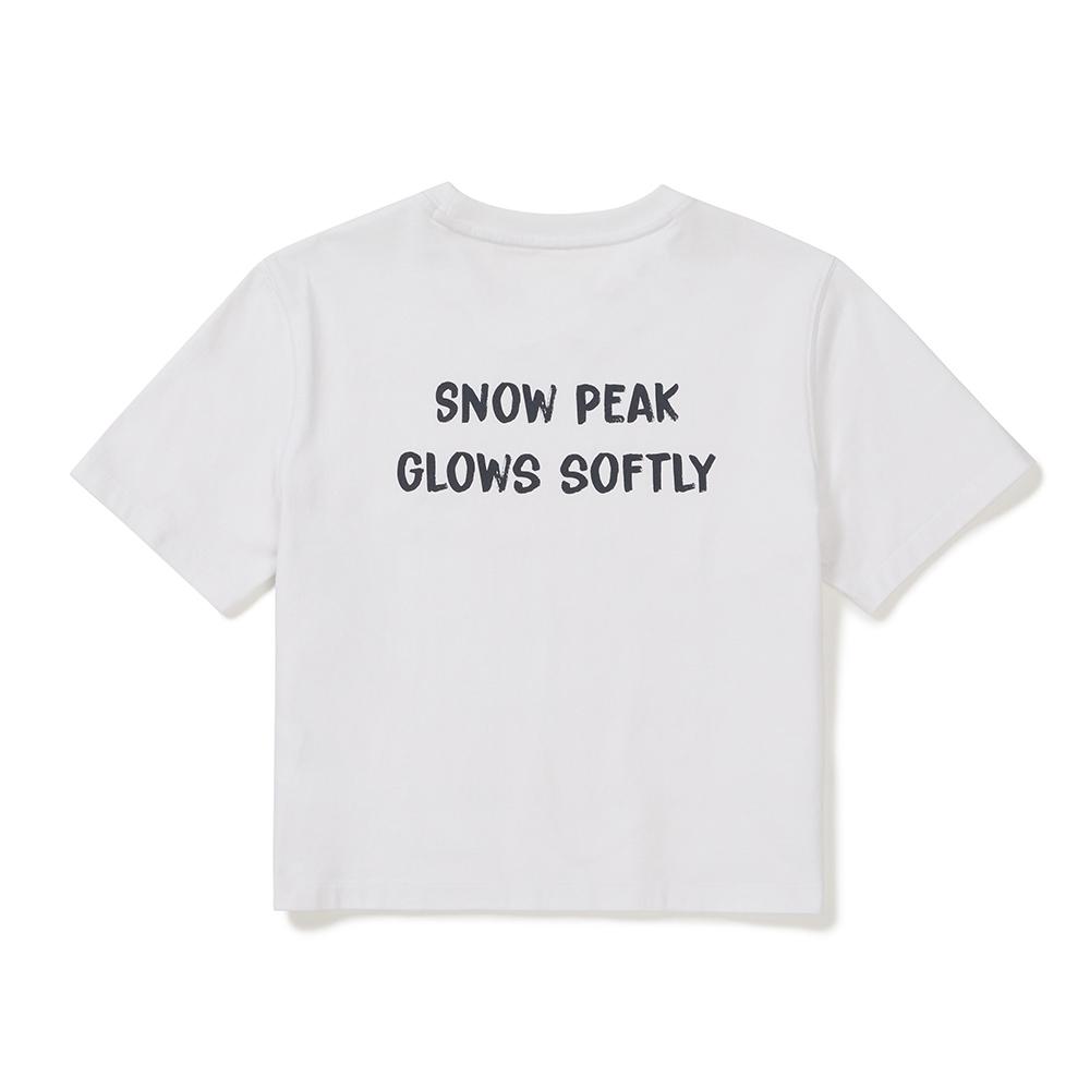 SNOWPEAK Cotton Women's Crop Short Sleeve T-shirt White (S25MWFTS65)