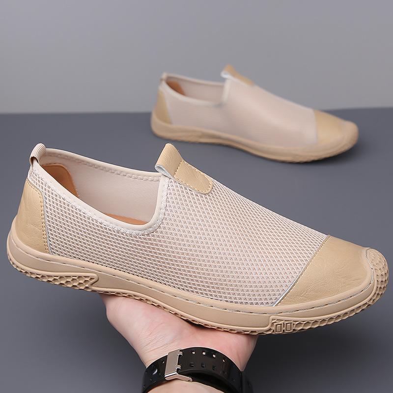 Fashion 2025 Summer Breathable Mesh Shoes for Men Fashion New Designer Outdoor Solid Color Sports Light Casual Shoes Male