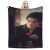 Damon Salvatore Flannel Blankets Winter  Soft Throw Blanket for Girls Boys Bedroom Graphic Bedspread Sofa Bed Cover