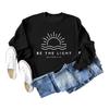 Plus Size Casual Sunrise Print Loose Heavyweight Long Sleeve Sweatshirt