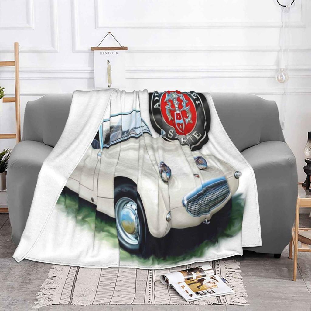 Austin Healey Bugeye Sprite In White Latest Super Soft Warm Light Thin Blanket Sprite Austin Healey Bugeye Automotive Sportscar
