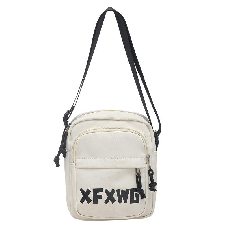 

Повседневная маленькая сумка с нишевым дизайном, простая и спортивная студенческая сумка через плечо, универсальная и легкая сумка для мобильного телефона белый