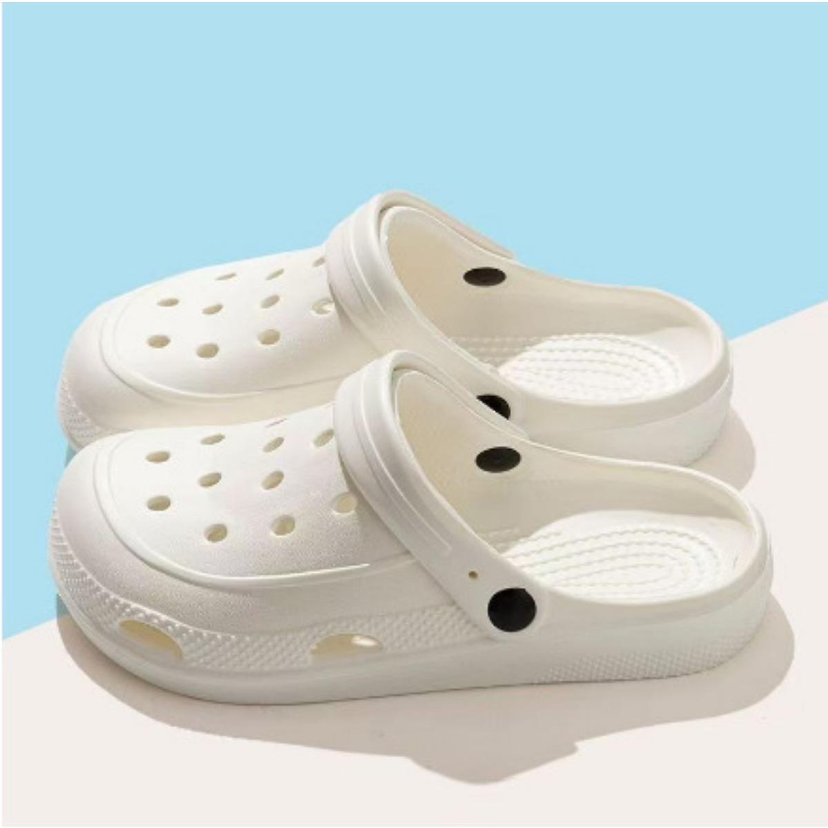 

Сандалии - Легкие летние пляжные шлепанцы с толстой амортизирующей подошвой, мягким круглым носком и минималистичным дизайном для ношения в помещении/на улице 42-43 слоновая кость