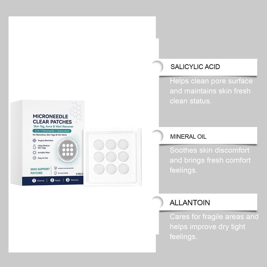 Acne Care Patch Gentle Healing Moisturizing Face Blemish Treatment Daily Skin Care 9 Count