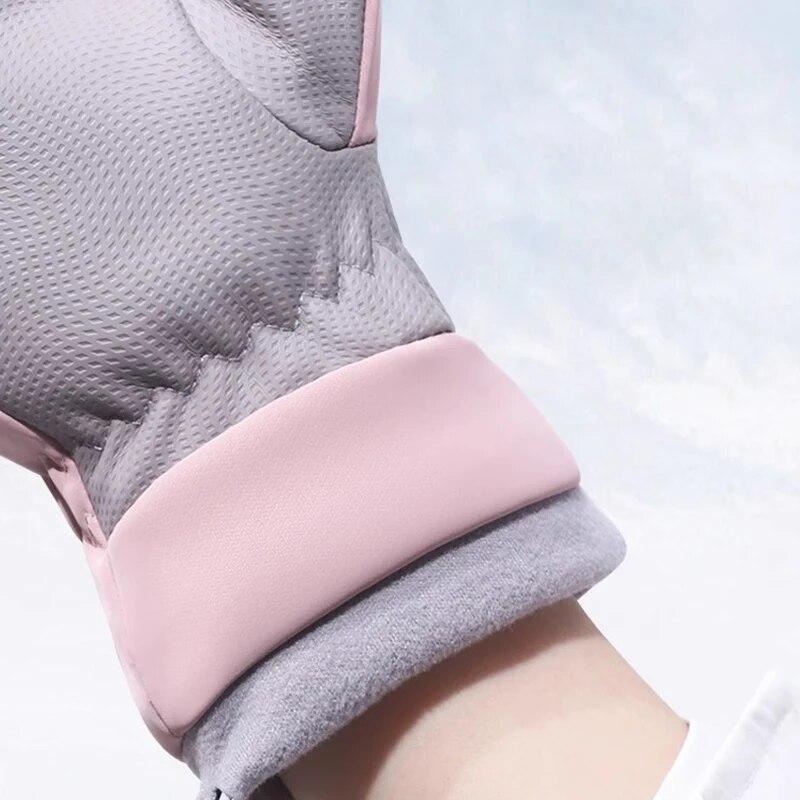 Winter Women Gloves Touch Screen Thickened Keep Warm Outdoor Riding  Windproof Gloves