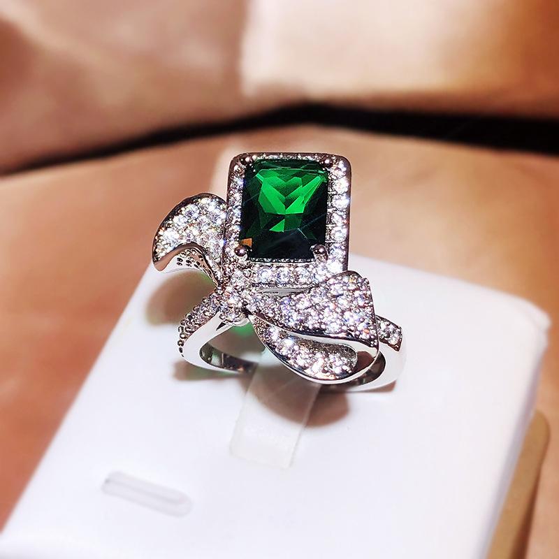 

INS Niche Design Sense Simple Light Luxury Bow Pink Purple Zircon Открытое кольцо для женщин Adjustable opening