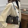 Trendy And Elegant Leopard Print Shoulder Bag With Chain For Everyday Use