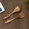 Premium Natural Wood Salad Spoon and Fork Durable Long Handle Mixing Utensils for Home Kitchen Restaurant Use Salad Preparation,