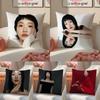 K-Kim Go Eun Pillow Case Anti-dustmite Pillowcase Invisible Zipper Silky Short Plush Sofa Cushion Cover