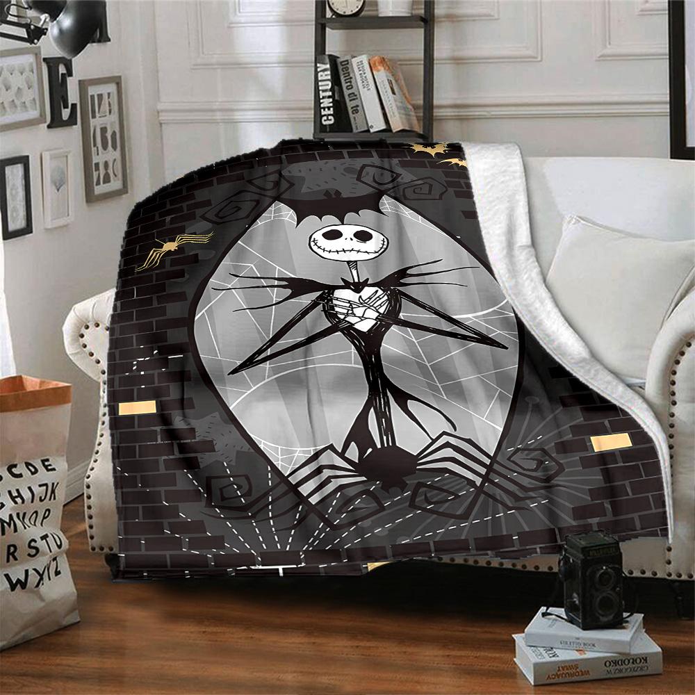 Jack Skellington Blanket Soft Warm Cozy Suitable for Chair Couch Sofa for All Seasons Digital Print Best Holiday Gift for Friends Family