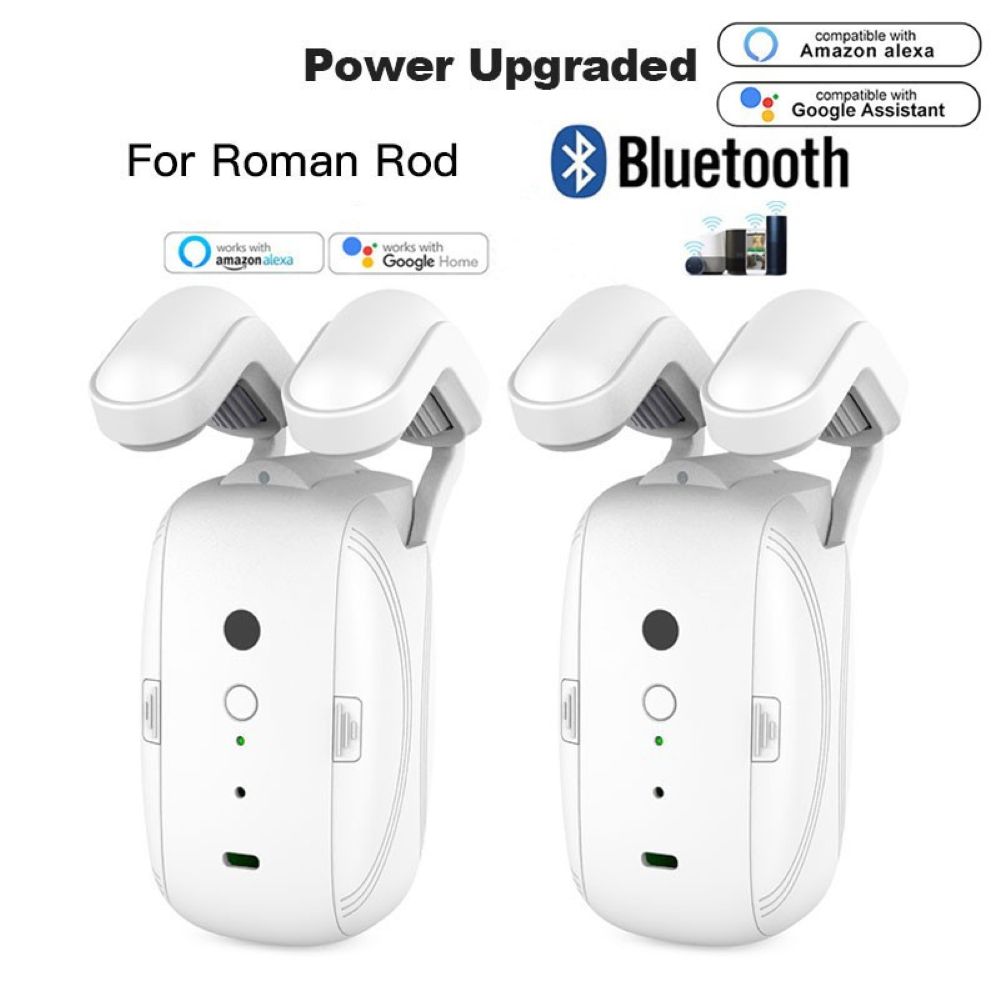 Smart Automatic Curtain Opener, Remote Control With App/Timer/Voice, with T/U/Rome Rod ,WiFi Bluetooth Automatic Light Sensor