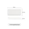 Gold-Rimmed Rectangular Ceramic Dessert and Sushi Plate