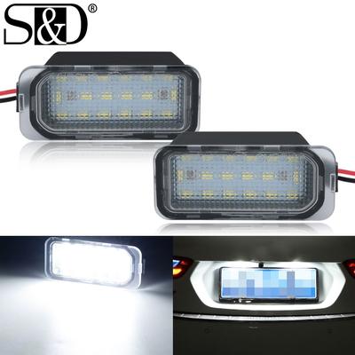 2Pcs Car LED Number Backlight Lamp License Plate Lights Canbus For Jaguar Ford Transit Fiesta Focus Mondeo Kuga Galaxy Ranger Edge