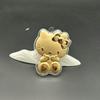 Customizable 999 Pure Gold Hello Kitty Pendant - Cute KT Cat Phone Lanyard Charm Gift
