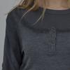 LCDC™ Spray Washed U-Neck Knit Top (Melange Grey)